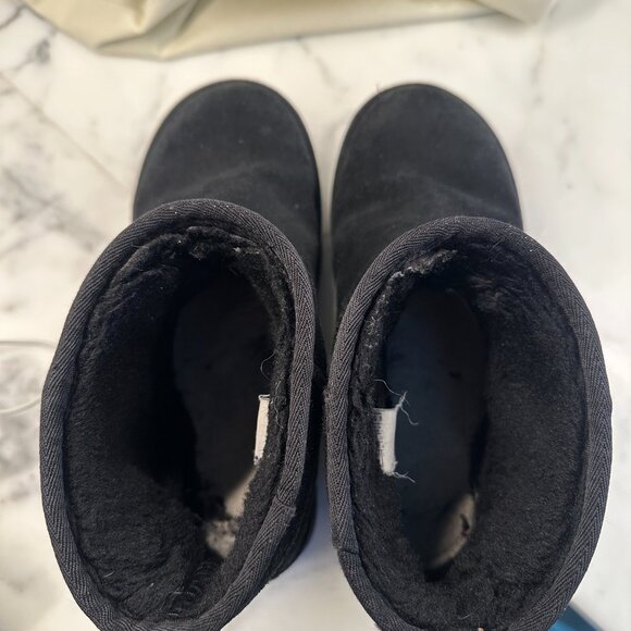 UGG Womens Classic Mini Platform Boots Black Size 10 - Picture 9 of 11